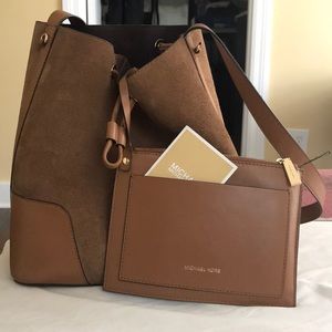 Michael Kors Dark Caramel Bucket Bag